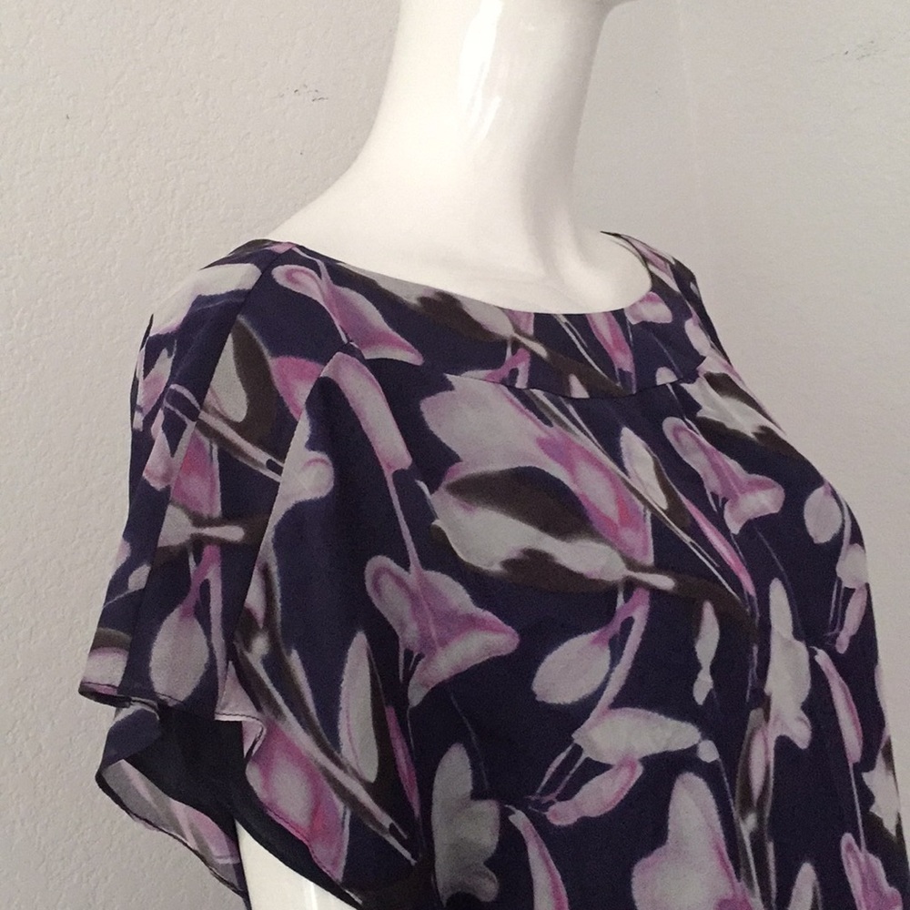 Adam floral print silk shift dress - Picture 4 of 8